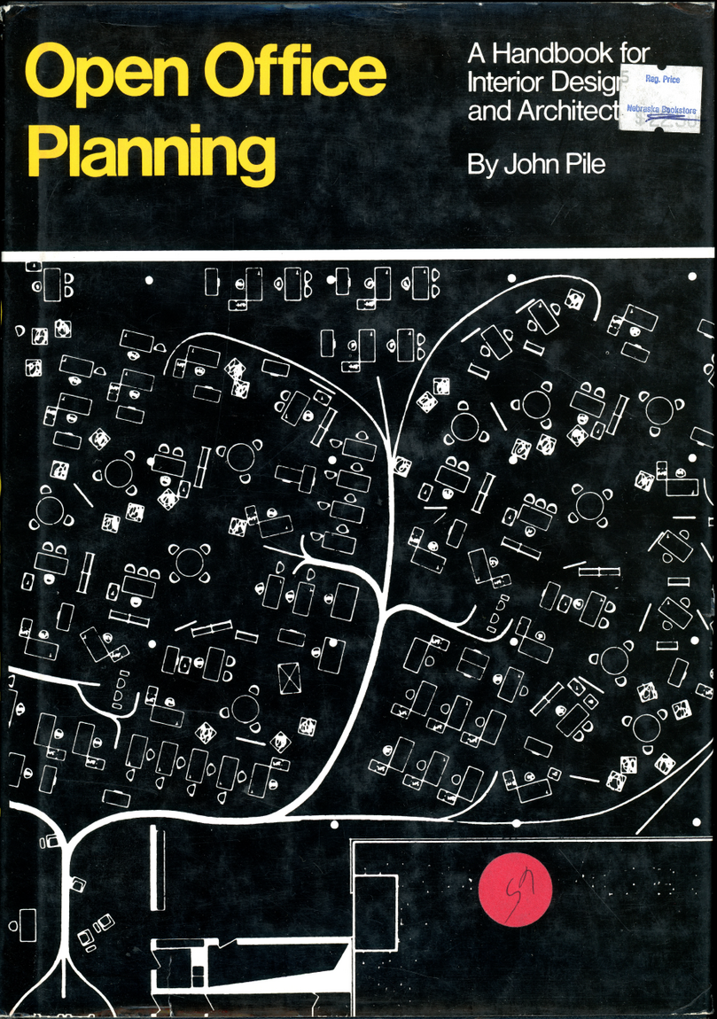 black book cover with a white floorplan-like illustration and yellow and white helvetica at the top